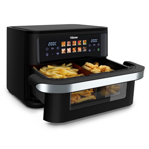 Tristar Dualzone Flex Airfryer | FR-9078 | Power 2800 W | Capacity 10 L | Hot air technology | Black
