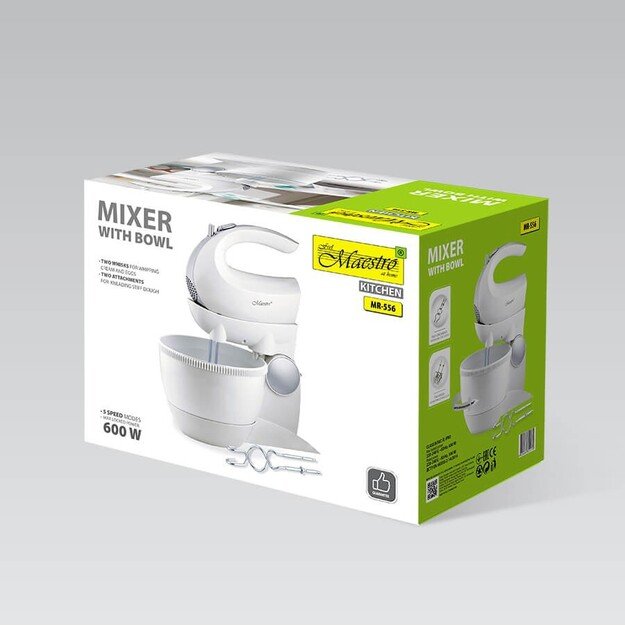 Maestro MR556 Stand mixer 600 W White