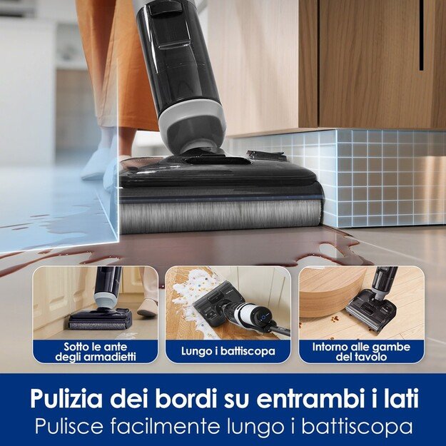 Tineco FloorOne i5 Stretch PLUS Upright vacuum Battery Dry&wet Bagless Grey 2.5 Ah