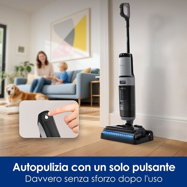 Tineco FloorOne i5 Stretch PLUS Upright vacuum Battery Dry&wet Bagless Grey 2.5 Ah