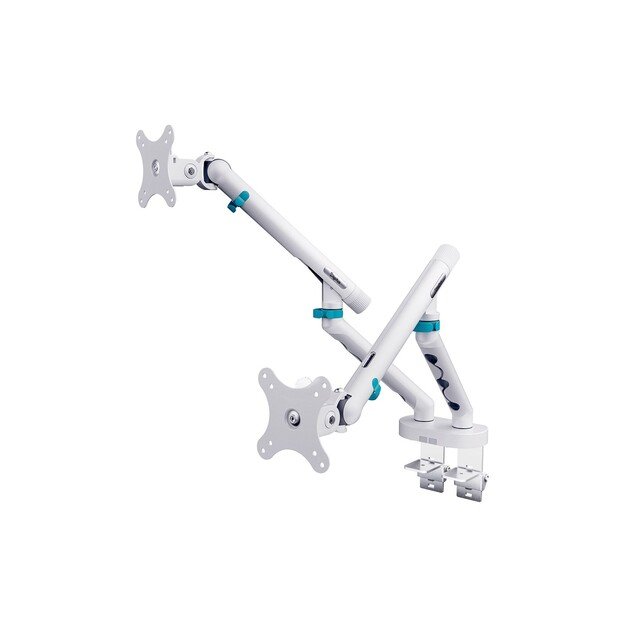 DIGITUS Dual Monitor Mount 2x35inch 2x10kg Mechanical Spring VESA 75x75 100x100 White