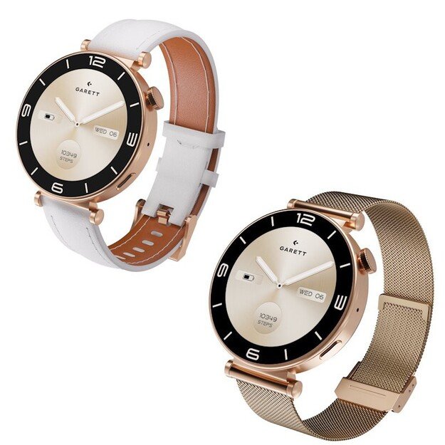 I&scaron;manusis laikrodis su lietuvi&scaron;ku meniu Garett Rose Gold Mesh steel