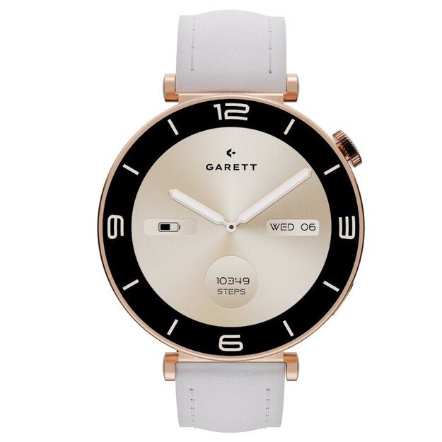 I&scaron;manusis laikrodis su lietuvi&scaron;ku meniu Garett Rose Gold Mesh steel