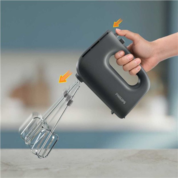 Philips Hand mixer | HR3739/00 5000 Series | Hand Mixer | 400 W | Number of speeds 5 | Turbo mode | Black