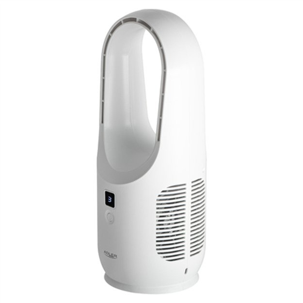 Adler Bladeless Rechargeable Fan | AD 7343 | Desk Fan | White | Diameter 14 cm | Number of speeds 3