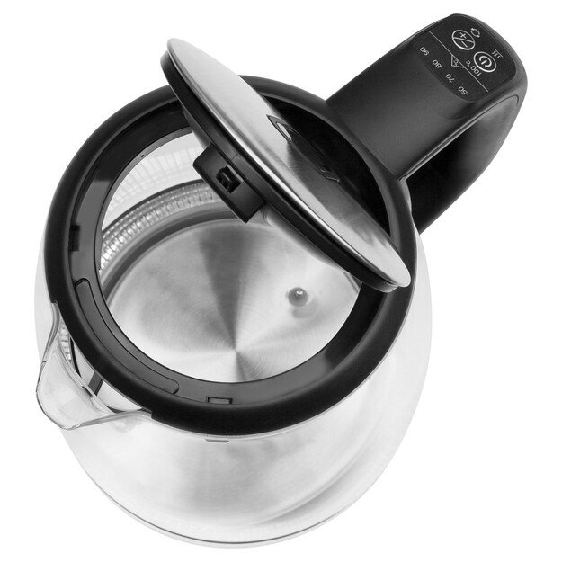 Sencor SWK 2090BK electric kettle 2 L 2200 W Black, Stainless steel, Transparent