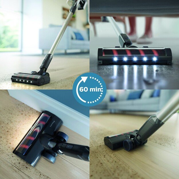 Philips 3000 series XC3031 Stick vacuum Battery Dry Bagless Black, Blue 3