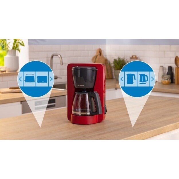 Bosch Coffee Maker | TKA2M114 MyMoment | Drip | 1200 W | Red 3