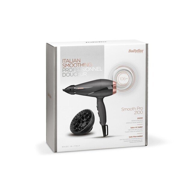 BaByliss 6709DE hair dryer Black, Pink gold 2100 W