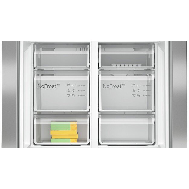 Bosch Serie 4 KFN96VPEA side-by-side refrigerator Freestanding 605 L E Stainless steel