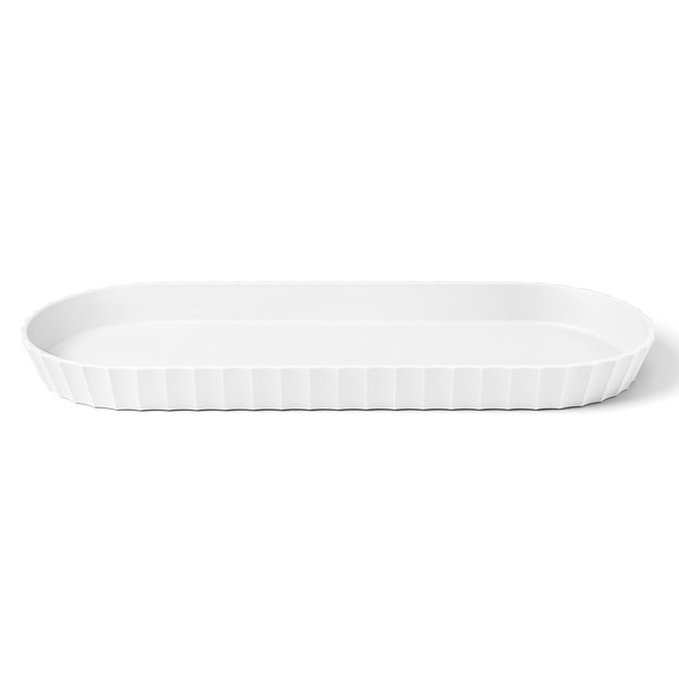 Platter, 37.5x15 cm, white, Paestum Collection