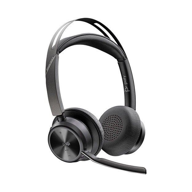 Poly Voyager Focus 2-M USB-C-C Headset USB-C/A Adapter Charging Stand