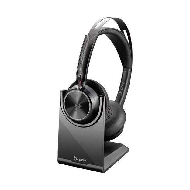 Poly Voyager Focus 2-M USB-C-C Headset USB-C/A Adapter Charging Stand