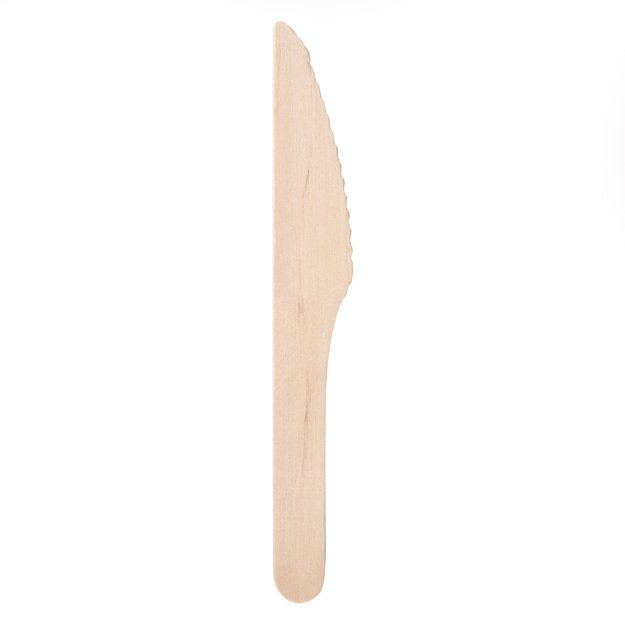 Wooden knife, disposable, 16.5 cm, 100 pcs