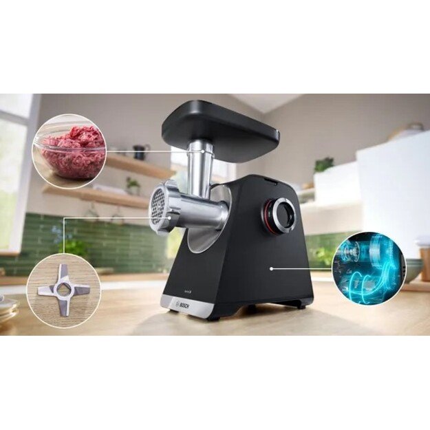 Bosch Serie 6 MFWS650B mincer 500 W Black, Silver