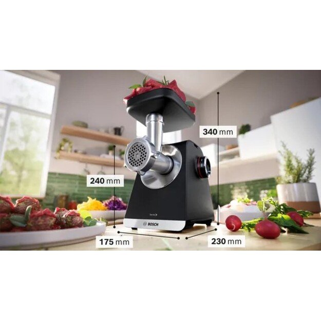 Bosch Serie 6 MFWS650B mincer 500 W Black, Silver