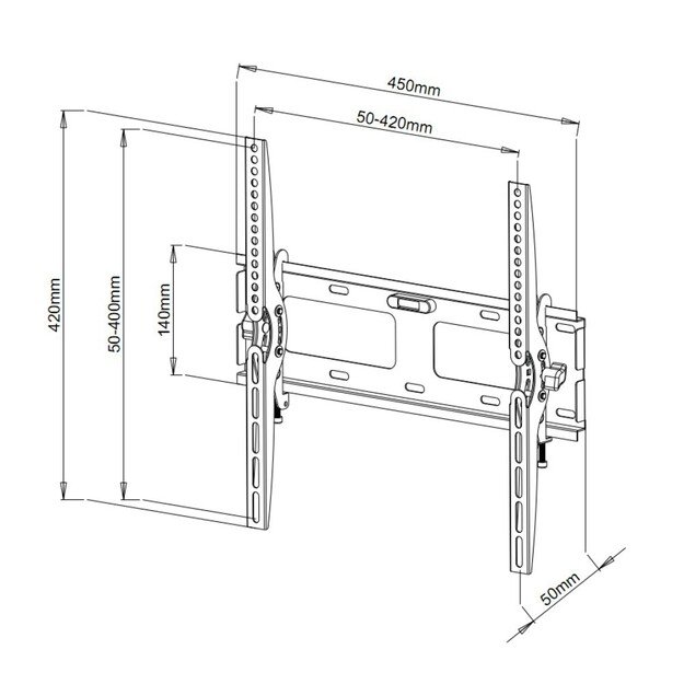 TV Wall Mount 23-55  LED/LCD 50kg tilting slim 50mm