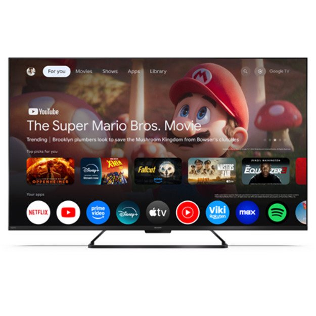 Sharp | 50HR7265E | 50 | Smart TV | Google TV | Black