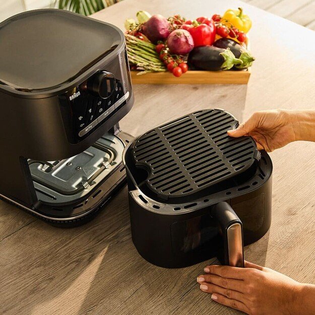 Braun HF 5075 Single Stand-alone 2000 W Hot air fryer Black, Grey