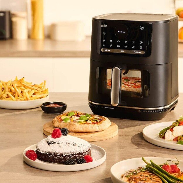 Braun HF 5075 Single Stand-alone 2000 W Hot air fryer Black, Grey