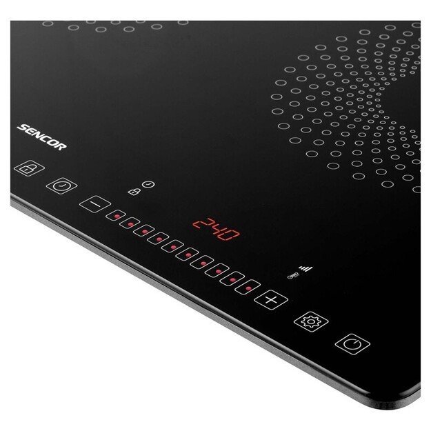 Sencor SCP 4501BK Black Countertop 56 cm Zone induction hob 2 zone(s)