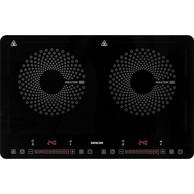 Sencor SCP 4501BK Black Countertop 56 cm Zone induction hob 2 zone(s)