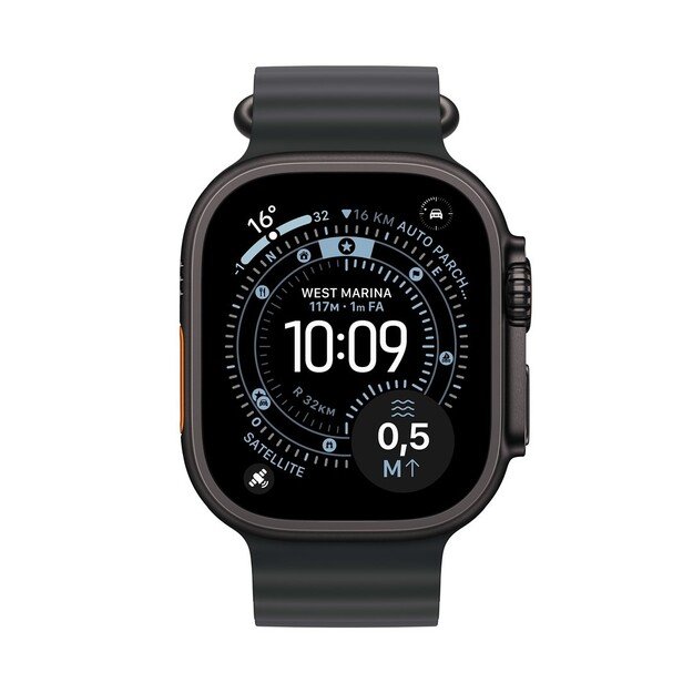 Apple Watch Ultra 3 GPS + Cellular 49mm Black Titanium Case with Black Ocean Band
