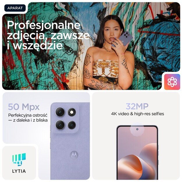 Motorola moto g86 5G 16.9 cm (6.67 ) Dual SIM Android 15 USB Type-C 8 GB 256 GB 5200 mAh Lilac