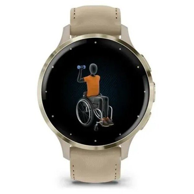 Garmin 010-02785-55 smartwatch / sport watch 3.05 cm (1.2 ) AMOLED 41 mm Digital 390 x 390 pixels Touchscreen Gold Wi-Fi GPS