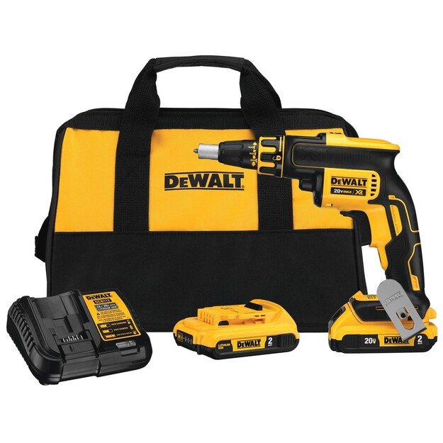 DEWALT DRYWALL SCREWDRIVER 18V 30Nm 2 x 2.0Ah LI-ION BRUSHLESS DCF620D2
