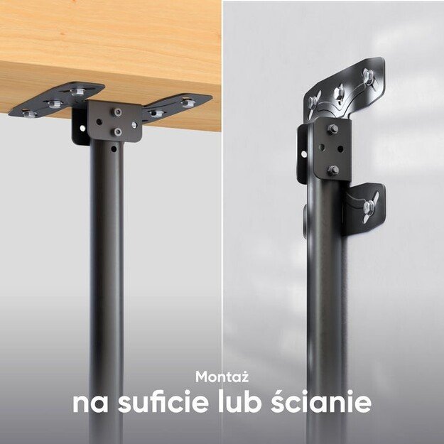 ONKRON Ceiling mount for TV 32 -80  max 68 kg, tilt-swivel, black