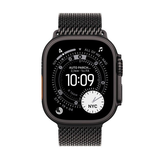 Watch Apple Watch Ultra 3 (2025) 5G 49mm Black Titanium Case with Black Titanium Milanese Loop L - Black