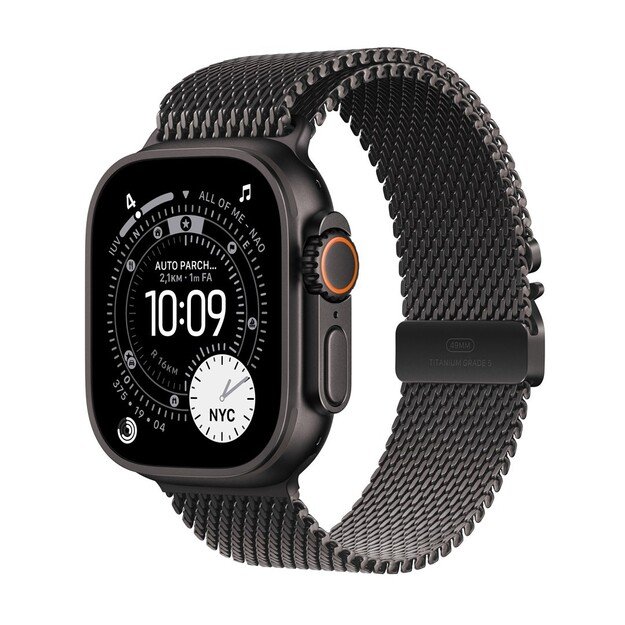 Watch Apple Watch Ultra 3 (2025) 5G 49mm Black Titanium Case with Black Titanium Milanese Loop L - Black