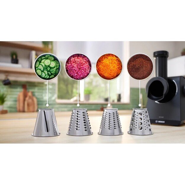 Bosch MFWS440B mincer 1900 W Black, Silver 2