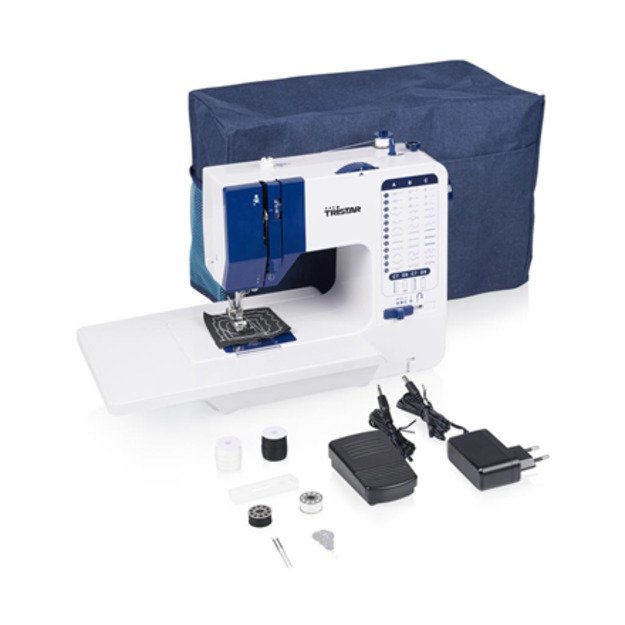 Tristar Sewing machine | SM-6005 | Number of stitches 38 | Number of buttonholes 1 | White/Blue 2