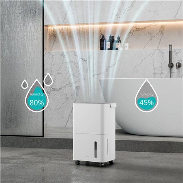 Duux Smart Dehumidifier | Bora | Power 169 W | Suitable for rooms up to 30 m&sup2; | Water tank capacity 2.5 L | White 2