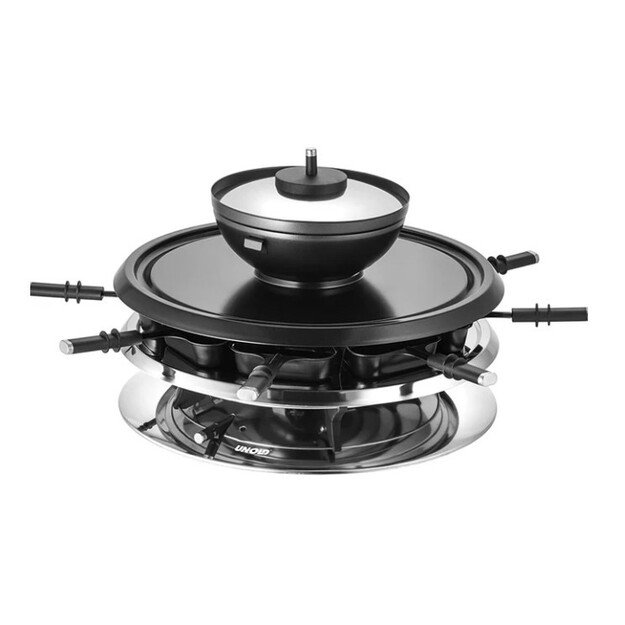 Unold 48726 raclette grill 8 person(s) 1300 W Black, Stainless steel