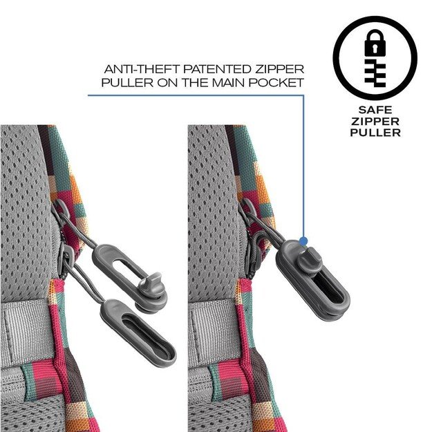 XD DESIGN ANTI-THEFT BACKPACK BOBBY SOFT GEOMETRIC P/N: P705.867 5