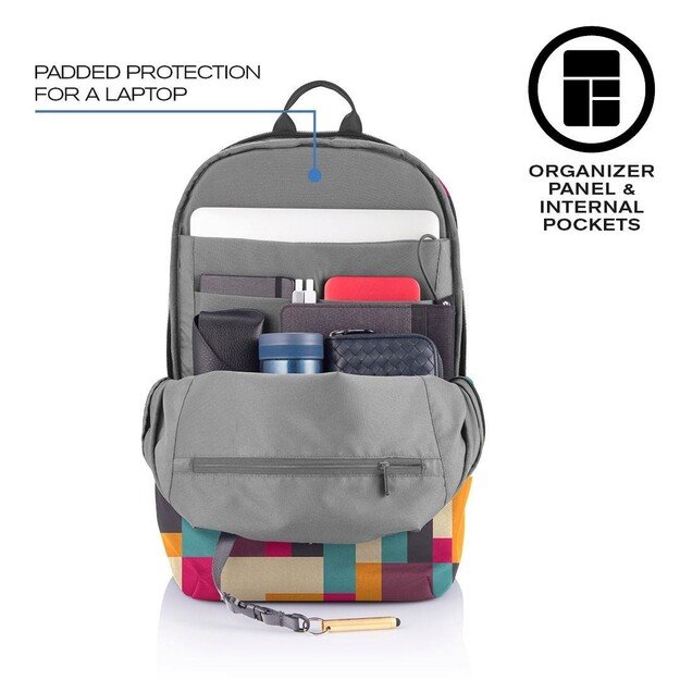 XD DESIGN ANTI-THEFT BACKPACK BOBBY SOFT GEOMETRIC P/N: P705.867 10