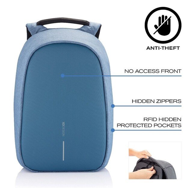 XD DESIGN ANTI-THEFT BACKPACK BOBBY HERO SMALL BLUE P/N: P705.709 11