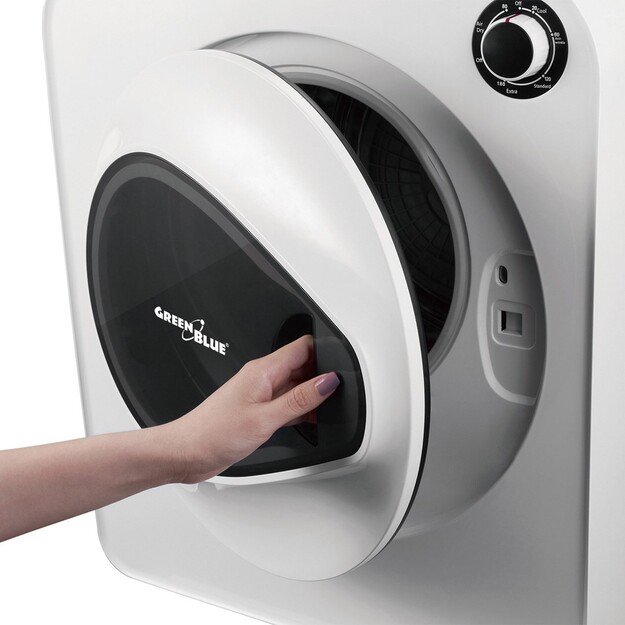 GreenBlue GB405 Tumble Dryer Electric Clothes 830W 3kg Mini Travel Vented Freestanding Wall Mount 5 Drying Programs 8
