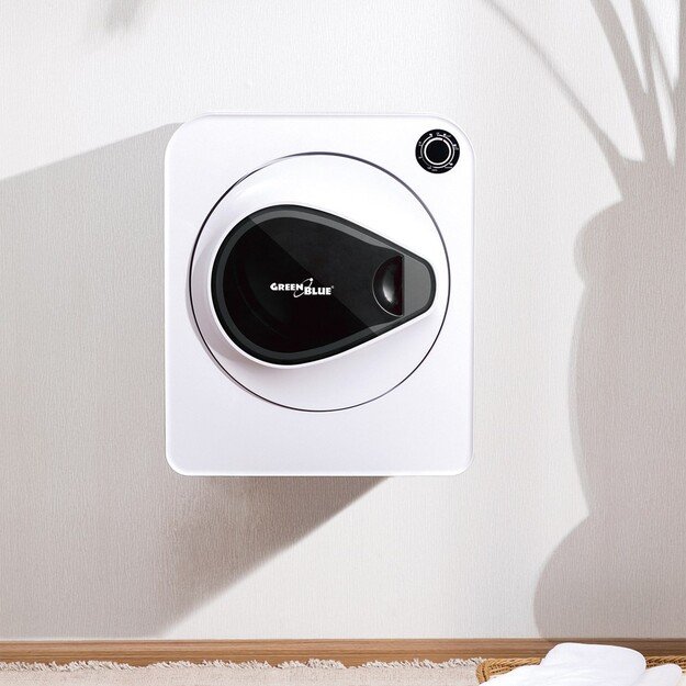 GreenBlue GB405 Tumble Dryer Electric Clothes 830W 3kg Mini Travel Vented Freestanding Wall Mount 5 Drying Programs 5