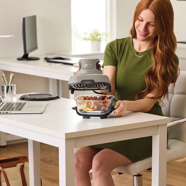 Ninja CRISPi Single 3.8 L 1700 W Hot air fryer Grey, Stone colour, Transparent 7