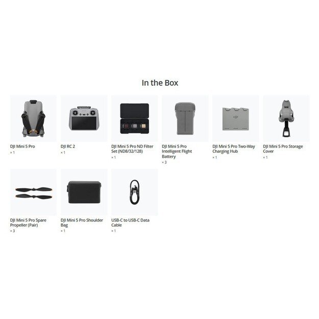 DJI Mini 5 Pro Fly More Combo (DJI RC2）