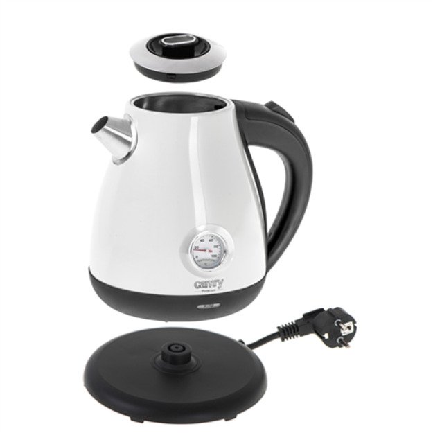 Camry | Kettle with a thermometer | CR 1344 | Electric | 2200 W | 1.7 L | Stainless steel | 360° rotational base | White 1