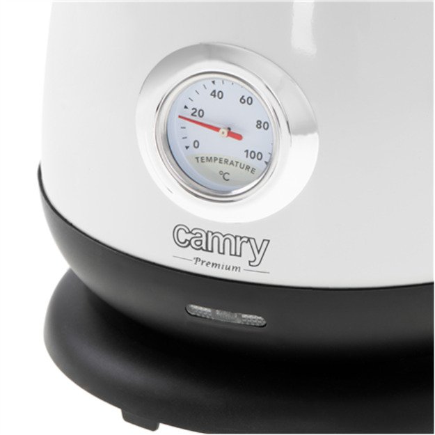 Camry | Kettle with a thermometer | CR 1344 | Electric | 2200 W | 1.7 L | Stainless steel | 360° rotational base | White 3