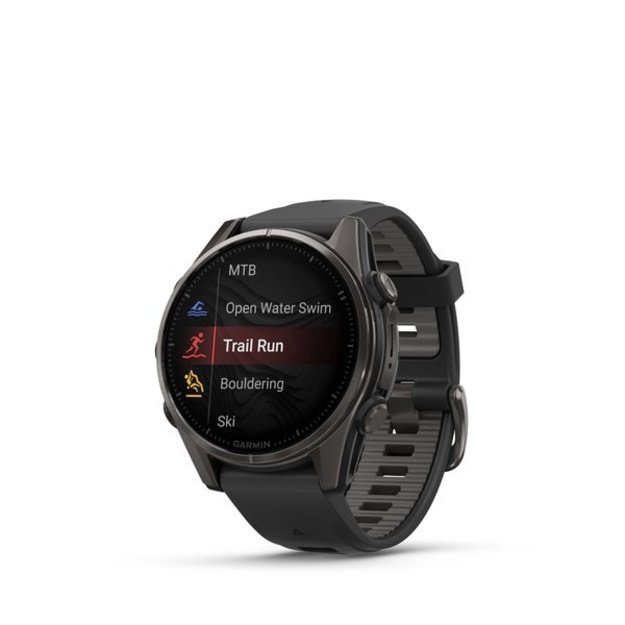 Garmin fenix 8 3.3 cm (1.3 ) AMOLED 43 mm Digital 416 x 416 pixels Touchscreen Black Wi-Fi GPS (satellite)