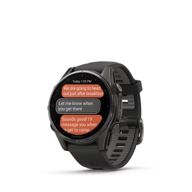Garmin fenix 8 3.3 cm (1.3 ) AMOLED 43 mm Digital 416 x 416 pixels Touchscreen Black Wi-Fi GPS (satellite)