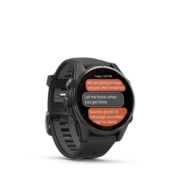Garmin fenix 8 3.3 cm (1.3 ) AMOLED 43 mm Digital 416 x 416 pixels Touchscreen Black Wi-Fi GPS (satellite)