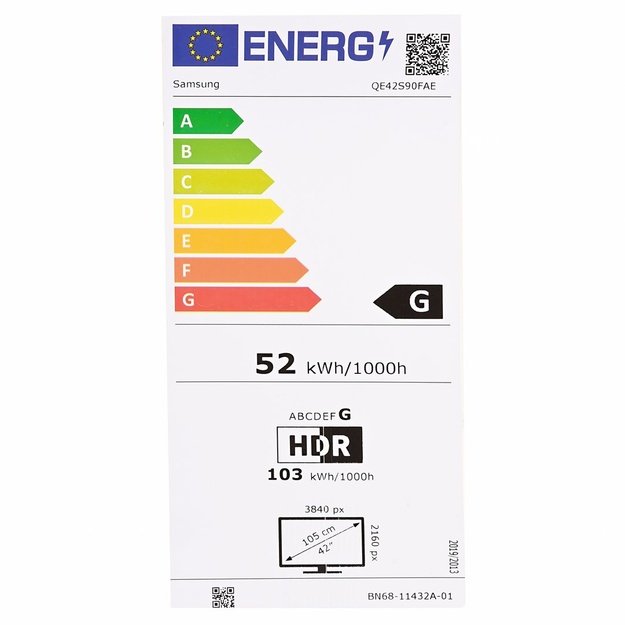 Samsung TV QE42S90FAEXXH 106.7 cm (42 ) 4K Ultra HD Smart TV Wi-Fi Black